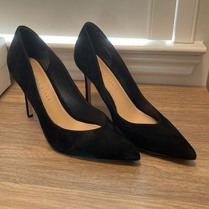 Veronica Beard Lisa Pump in Black Suede Size 8